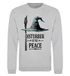 Свитшот Disturber of the peace Серый меланж фото