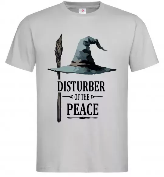 Мужская футболка Disturber of the peace Серый фото