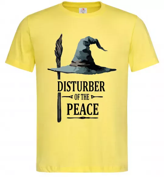 Мужская футболка Disturber of the peace Лимонный фото