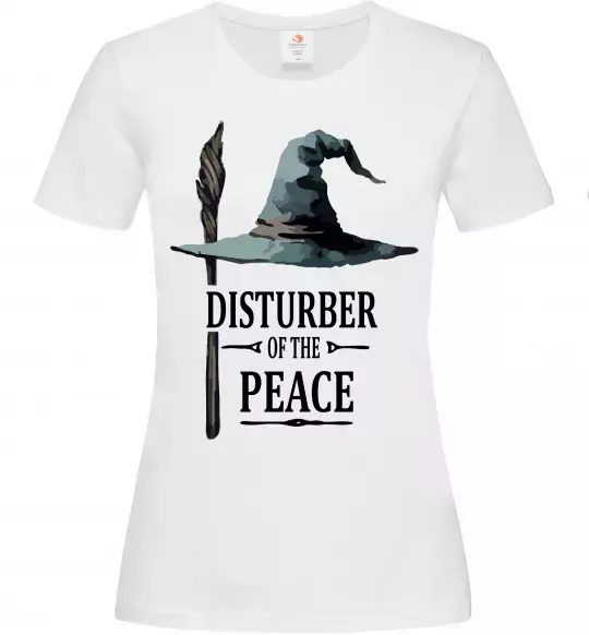 Жіноча футболка Disturber of the peace Білий фото