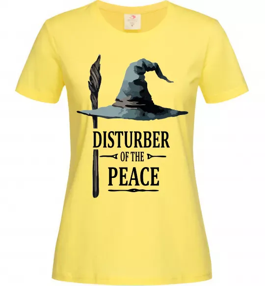 Жіноча футболка Disturber of the peace Лимонний фото