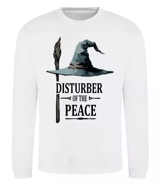 Світшот Disturber of the peace Білий фото