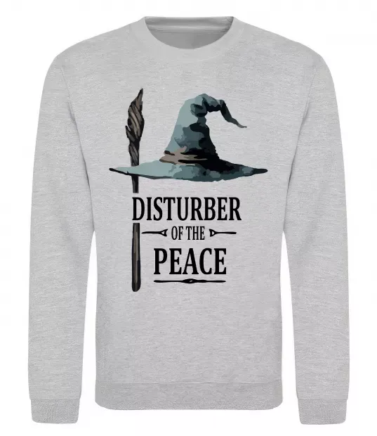 Світшот Disturber of the peace Сірий меланж фото