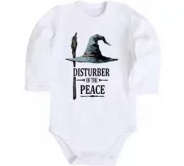 Детский боди Disturber of the peace Белый фото