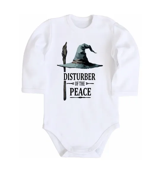 Детский боди Disturber of the peace Белый фото