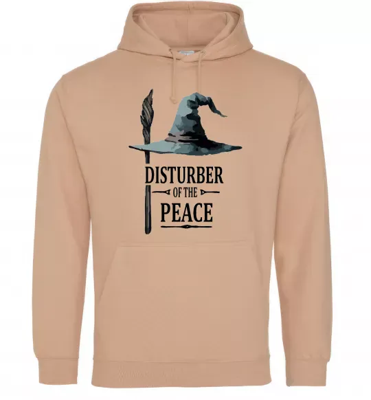 Чоловіча толстовка (худі) Disturber of the peace Пісочний фото
