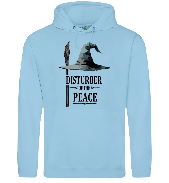 Мужская толстовка (худи) Disturber of the peace Голубой фото