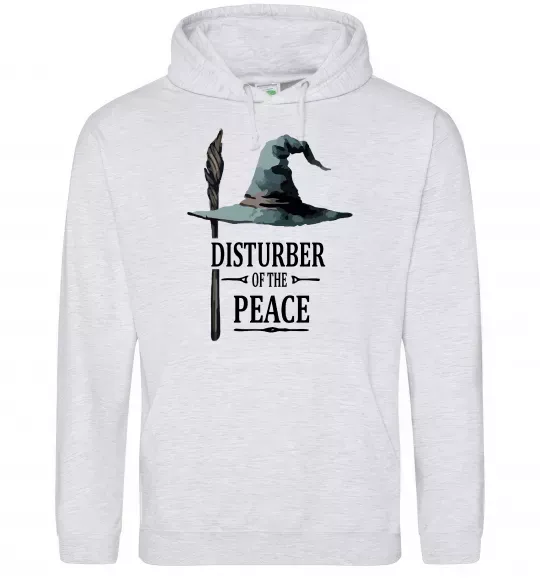 Женская толстовка (худи) Disturber of the peace Серый меланж фото