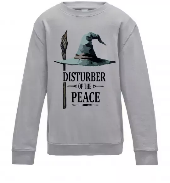 Дитячий світшот Disturber of the peace Сірий меланж фото