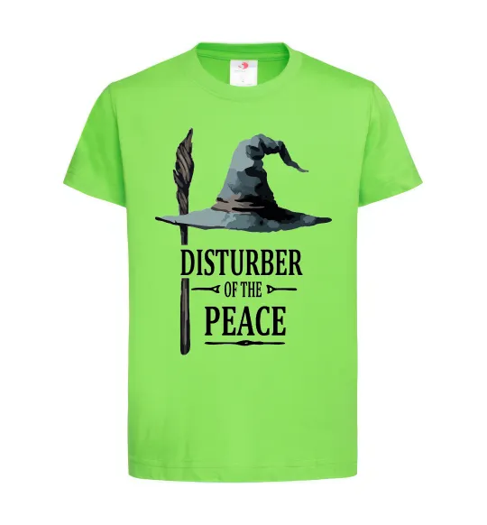 Дитяча футболка Disturber of the peace Лаймовий фото