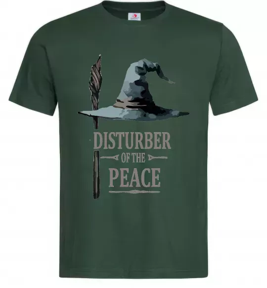 Мужская футболка Disturber of the peace Темно-зеленый фото