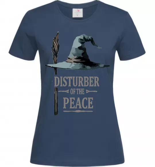 Жіноча футболка Disturber of the peace Темно-синій фото