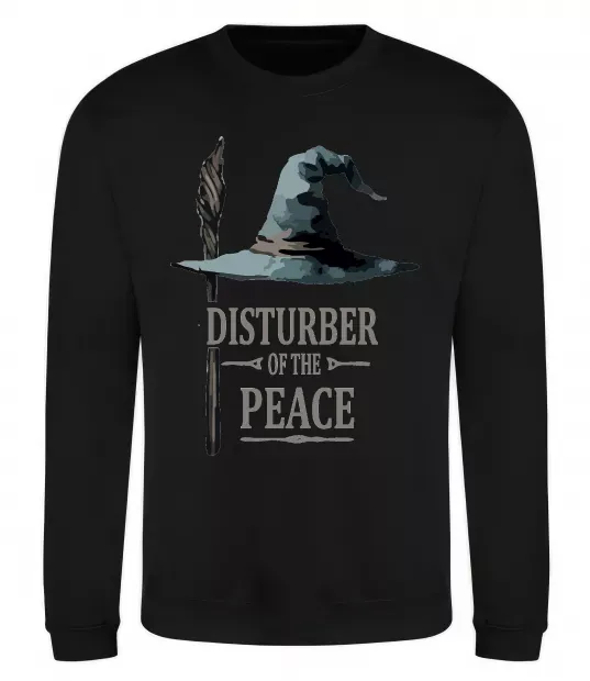 Світшот Disturber of the peace Чорний фото