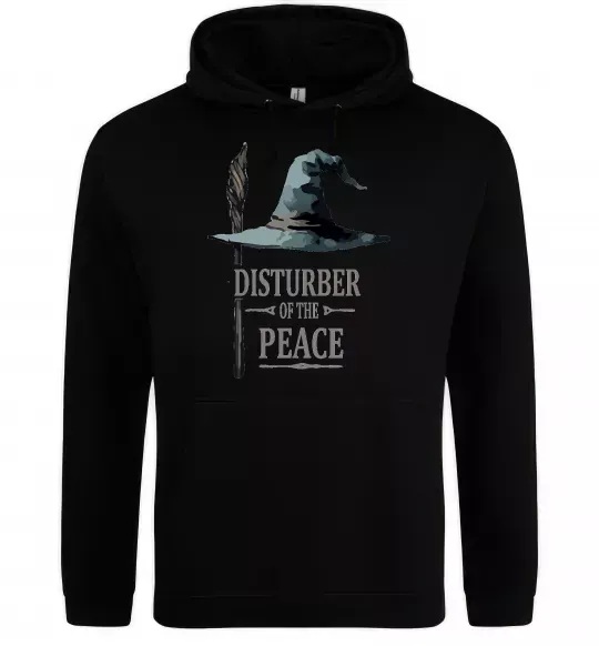 Чоловіча толстовка (худі) Disturber of the peace Чорний фото