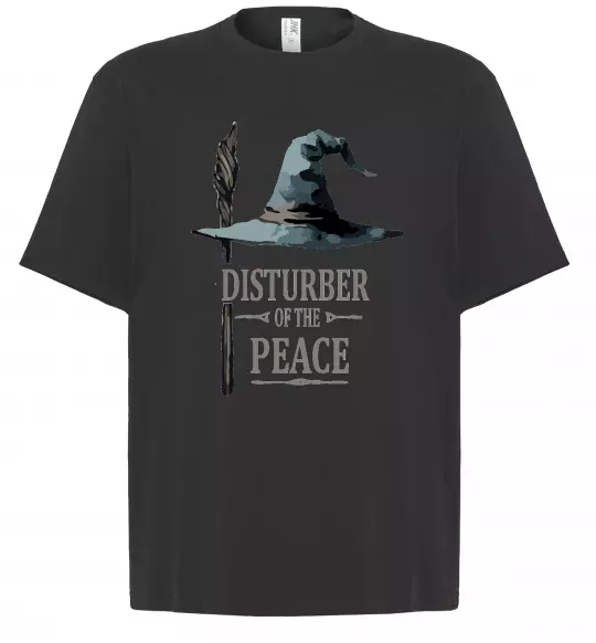 Футболка Оверсайз Disturber of the peace Черный фото