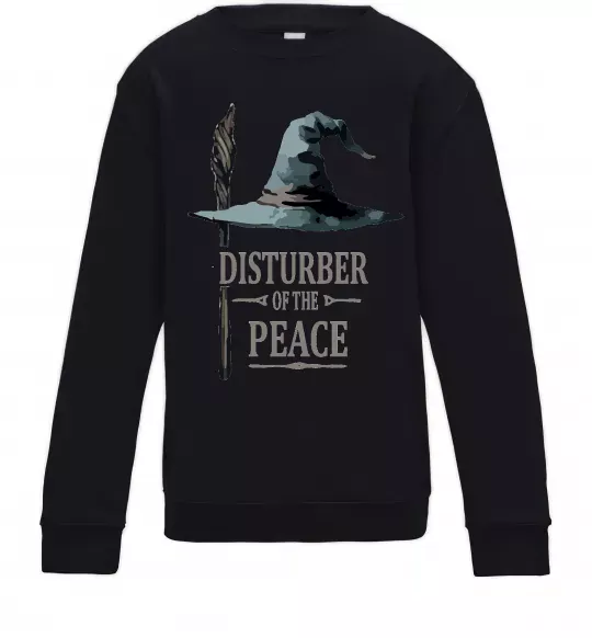 Дитячий світшот Disturber of the peace Чорний фото