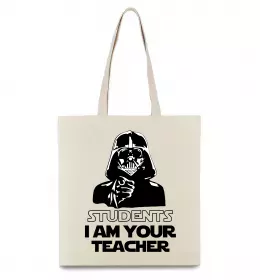 Эко-сумка Students I am your teacher Бежевый фото