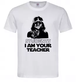 Мужская футболка Students I am your teacher Белый фото