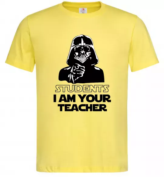 Мужская футболка Students I am your teacher Лимонный фото