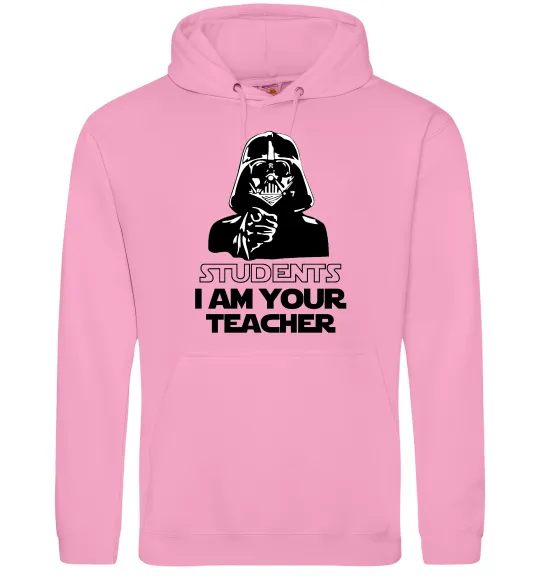 Мужская толстовка (худи) Students I am your teacher Розовый фото