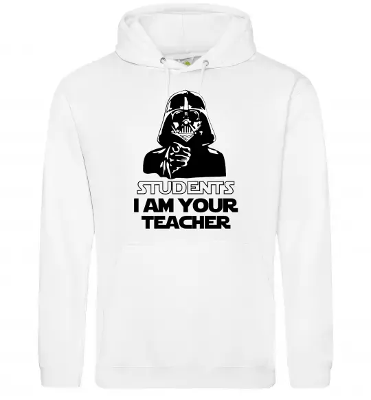 Женская толстовка (худи) Students I am your teacher Белый фото