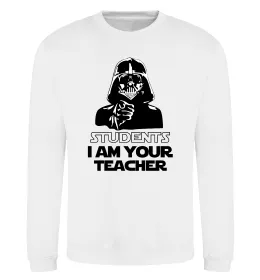 Світшот Students I am your teacher Білий фото