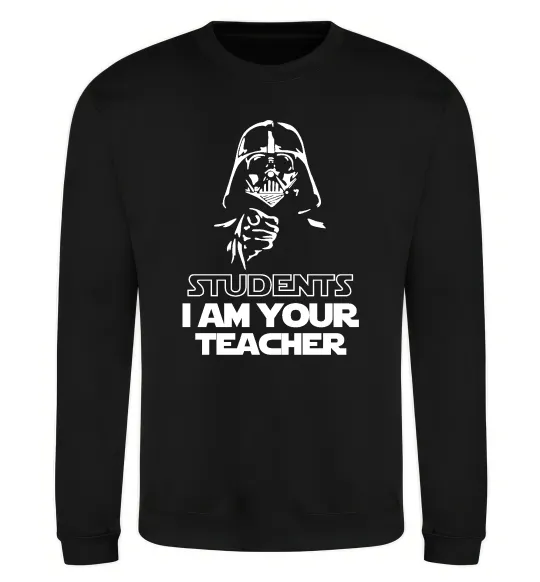 Світшот Students I am your teacher Чорний фото