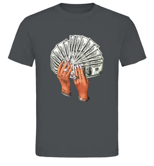 Чоловіча футболка Бакси в жіночих руках Графіт фото