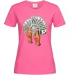 Жіноча футболка Бакси в жіночих руках Яскраво-рожевий фото