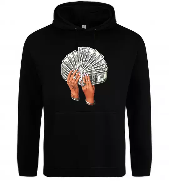 Жіноча толстовка (худі) Бакси в жіночих руках Чорний фото