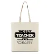 Еко-сумка The best teacher in the Galaxy Бежевий фото