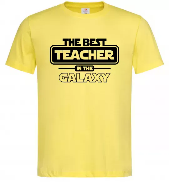 Чоловіча футболка The best teacher in the Galaxy Лимонний фото
