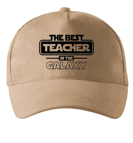 Кепка The best teacher in the Galaxy Песочный фото
