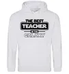 Мужская толстовка (худи) The best teacher in the Galaxy Серый меланж фото