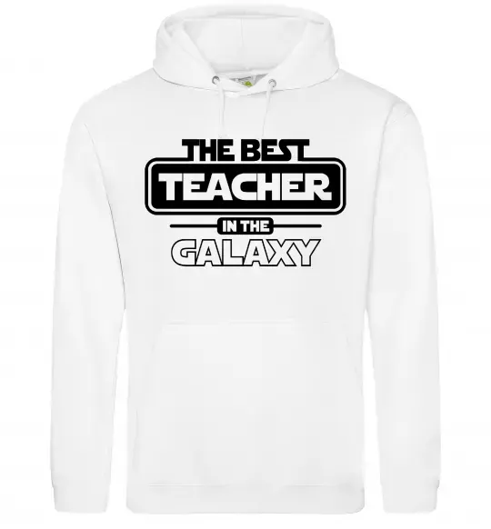 Жіноча толстовка (худі) The best teacher in the Galaxy Білий фото