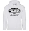 Жіноча толстовка (худі) The best teacher in the Galaxy Сірий меланж фото