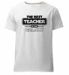 Мужская премиум футболка The best teacher in the Galaxy Белый фото