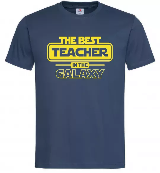 Чоловіча футболка The best teacher in the Galaxy Темно-синій фото