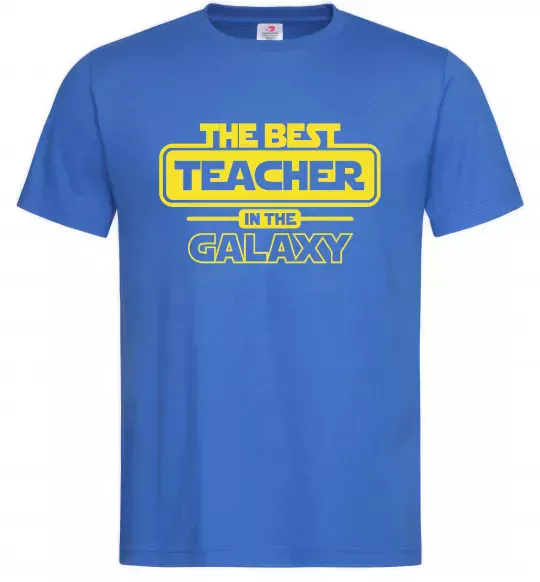 Чоловіча футболка The best teacher in the Galaxy Яскраво-синій фото
