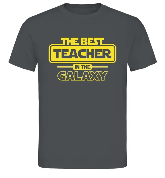 Чоловіча футболка The best teacher in the Galaxy Графіт фото