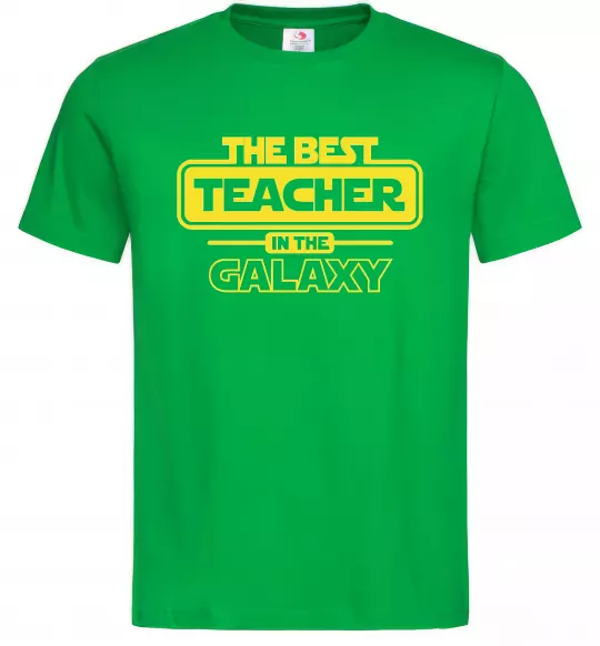 Чоловіча футболка The best teacher in the Galaxy Зелений фото
