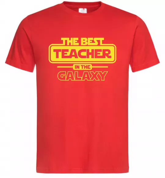 Чоловіча футболка The best teacher in the Galaxy Червоний фото