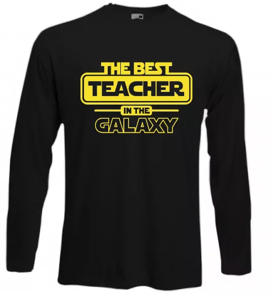 Лонгслів The best teacher in the Galaxy Чорний фото