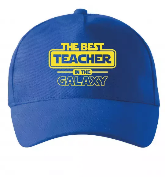 Кепка The best teacher in the Galaxy Яскраво-синій фото