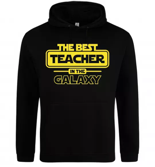 Мужская толстовка (худи) The best teacher in the Galaxy Черный фото