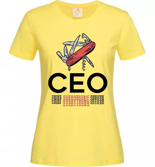 Жіноча футболка СЕО мультитул Лимонний фото