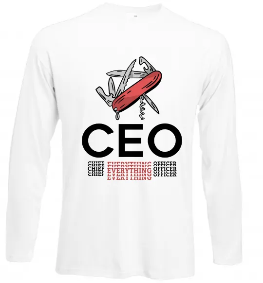 Лонгслів СЕО мультитул Білий фото