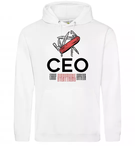 Жіноча толстовка (худі) СЕО мультитул Білий фото