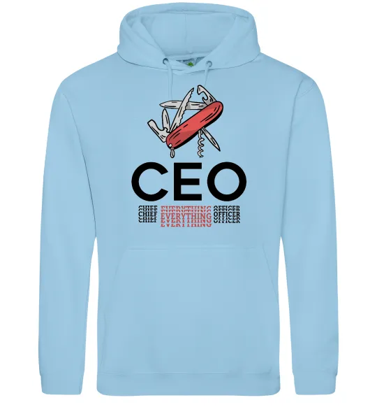 Жіноча толстовка (худі) СЕО мультитул Блакитний фото