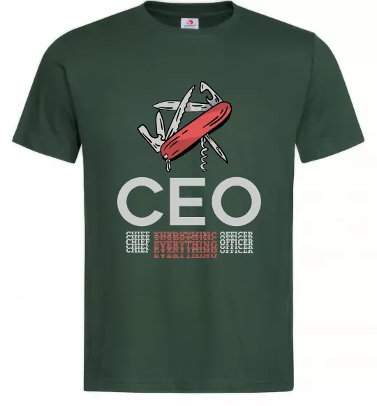 Чоловіча футболка СЕО мультитул Темно-зелений фото